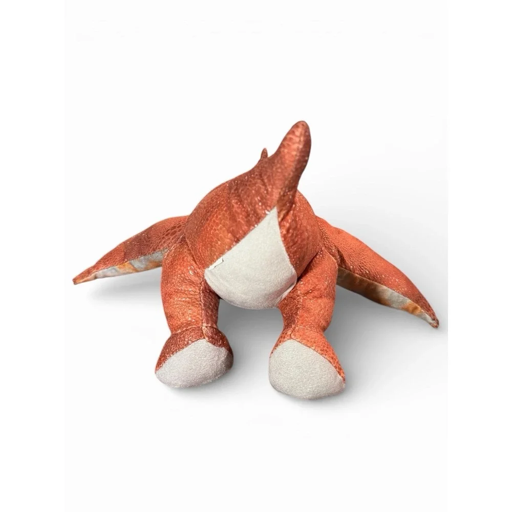 Orange Textured Pterodactyl Dinosaur Plush Stuffed Animal Toy Wings‎ Up